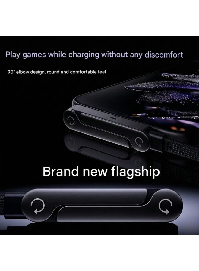 كابل شحن 2 في 1 بقدرة 240 واط مع حامل موبايل مدمج USB A to USB C - Image 3